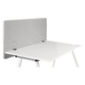Table partition FLEXMIUT D 120 in light grey mottled look on a white desk by hjh OFFICE