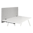 Table partition FLEXMIUT D 120 in light grey mottled look on a white desk by hjh OFFICE