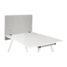 Light grey Table partition FLEXMIUT D SIDE on a white desk by hjh OFFICE