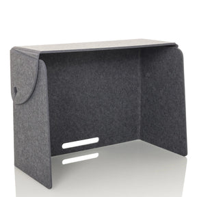 Grey felt table partition FLEXMIUT FOLD with an integrated cable feed by hjh OFFICE