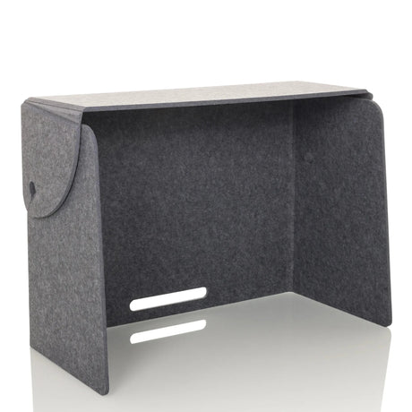 Grey felt table partition FLEXMIUT FOLD with an integrated cable feed by hjh OFFICE
