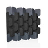 Grey and dark grey Partition wall FLEXMIUT PLUG made of braided felt elements by hjh OFFICE