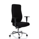 Black Professional Office Chair FORCOM with armrests and glossy base by hjh OFFICE