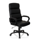 Black Professional Executive Chair FUTURA 100 with faux leather upholstery, armrests and caster base by hjh OFFICE