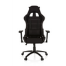 Black Gaming chair GAME FORCE with fabric cover, white decorative stitching and armrests by hjh OFFICE