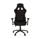 Black Gaming chair GAME FORCE with fabric cover, white decorative stitching and armrests by hjh OFFICE