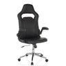 Black Gaming chair GAME SPORT PRO with faux leather cover and chromed base by MyBuero