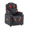 Lounge Chair Game Sport RX in black and red with quilted cover and castors by hjh OFFICE