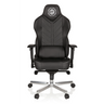 Black Gaming chair GAMEBREAKER COLOSSUS with faux leather cover and polished star base by hjh OFFICE