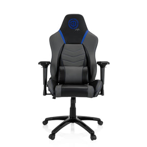 Gaming chair GAMEBREAKER POLARYS I in grey and blue with blue accents and castors by hjh OFFICE