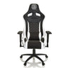 Gaming chair GAMEBREAKER SX 04 in black and white with diamond stitching and armrests by hjh OFFICE