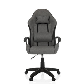 Gaming chair GAMEBREAKER W01 in grey and black with neck and lumbar cushions by MyBuero