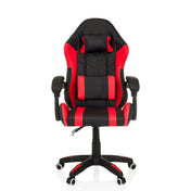 Gaming chair GAMEBREAKER W02 in black-red with neck support and armrests by MyBuero