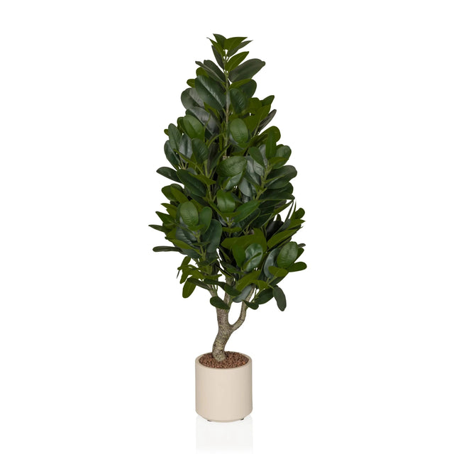 Artificial plant Garcinia with green leaves in a cream-coloured pot by hjh OFFICE