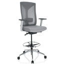 Grey Counter chair HALIFAX WORK with mesh back, footring and castor base by hjh OFFICE