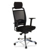 Professional Office Chair IKAST I in black with mesh backrest and headrest by hjh OFFICE