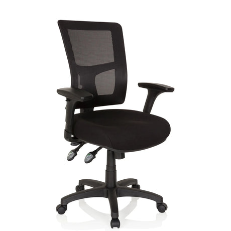 Black Professional Executive Chair IMPACT PRO with mesh backrest and armrests by hjh OFFICE