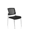 Black Four-legged chair K9 V with mesh backrest and shiny metal frame by hjh OFFICE