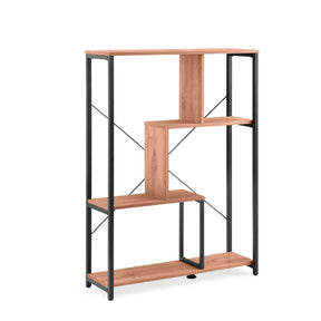 Shelf Kalag Eco with black metal struts and oak-look shelves by hjh LIVING