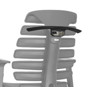 Black KB ERGO LINE hanger on the backrest of a grey office chair by hjh OFFICE