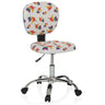 Swivel Chair – Children KID BUBBLE with colourful rainbow motif and shiny metal base by hjh OFFICE