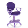Purple Swivel Chair – Children KID COLOUR with mesh cover, armrests and footrest by hjh OFFICE