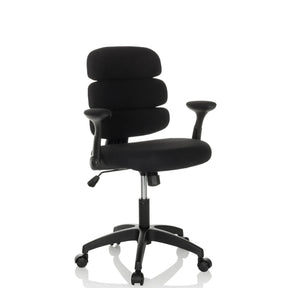 Black Swivel Chair – Children KID ERGOLINO B with padded backrest and armrests by hjh OFFICE