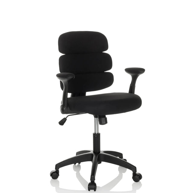 Black Swivel Chair – Children KID ERGOLINO B with padded backrest and armrests by hjh OFFICE