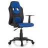Swivel Chair – Children KID GAME AL in black-blue with two armrests and castors by hjh OFFICE