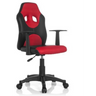 Swivel Chair – Children KID GAME AL in black-red with armrests and castors by hjh OFFICE
