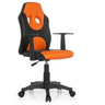 Swivel Chair – Children KID GAME AL in black-orange with armrests and castors by hjh OFFICE