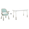 Children's chair set KID GRO SET with light blue seats and white desk by hjh OFFICE