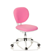 Swivel Chair – Children KID VIVO in pink with white base and castors by hjh OFFICE