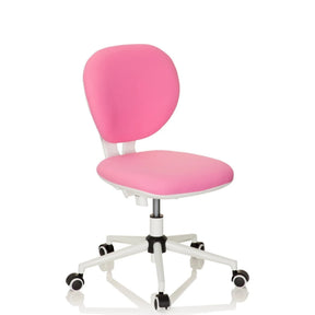 Swivel Chair – Children KID VIVO in pink with white base and castors by hjh OFFICE