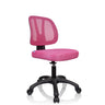 Pink Swivel Chair – Children KID YU 200 with mesh cover and black five-star base on castors by hjh OFFICE