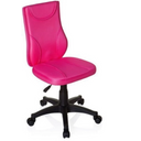 Pink Swivel Chair – Children KIDDY BASE with mesh cover and black five-star base on castors by hjh OFFICE