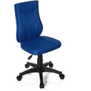 Blue Swivel Chair – Children KIDDY BASE with fabric cover and black castor base by hjh OFFICE