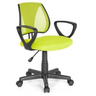Swivel Chair – Children KIDDY CD in green with mesh backrest and black armrests by hjh OFFICE