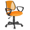 Swivel Chair – Children KIDDY CD in orange with mesh backrest and black armrests by hjh OFFICE