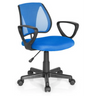 Blue Swivel Chair – Children KIDDY CD with mesh backrest and black armrests by hjh OFFICE