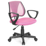 Pink Swivel Chair – Children KIDDY CD with mesh backrest and black armrests by hjh OFFICE
