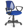 Dark blue Swivel Chair – Children KIDDY CD with mesh backrest and black armrests by hjh OFFICE