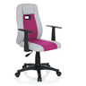 Swivel Chair – Children KIDDY EXTRA in grey and pink with black armrests and castors by hjh OFFICE