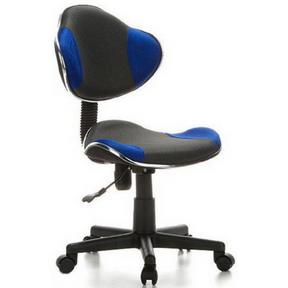 Swivel Chair – Children KIDDY GTI-2 in grey and blue with mesh cover and caster base by hjh OFFICE