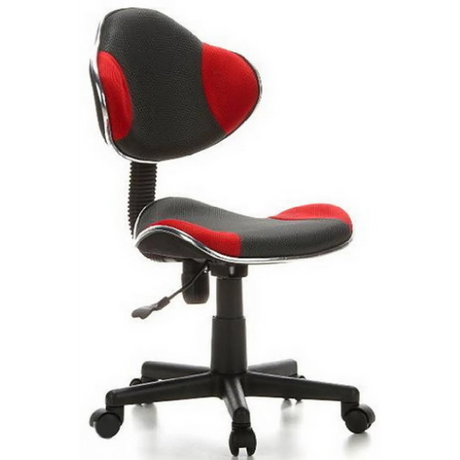 Grey-red Swivel Chair – Children KIDDY GTI-2 with mesh cover and caster base by hjh OFFICE