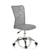 Grey Swivel Chair – Children KIDDY NET I with mesh cover and glossy metal base by hjh OFFICE