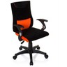 Swivel Chair – Children KIDDY PRO AL in black-orange with armrests and caster base by hjh OFFICE
