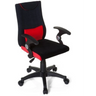 Swivel Chair – Children KIDDY PRO AL in black and red with armrests and caster base by hjh OFFICE