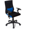 Swivel Chair – Children KIDDY PRO AL in black and blue with armrests and castors by hjh OFFICE