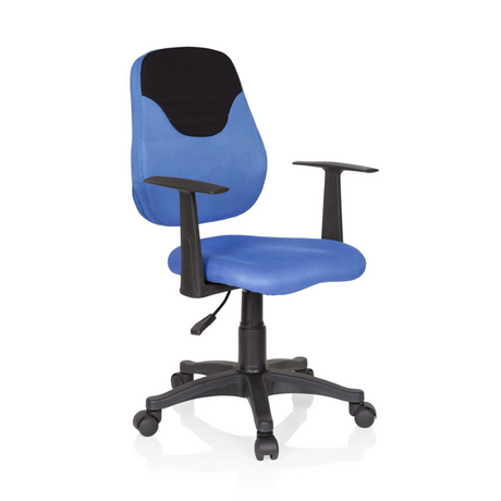Blue and black Swivel Chair – Children KIDDY STYLE with mesh cover and armrests by hjh OFFICE